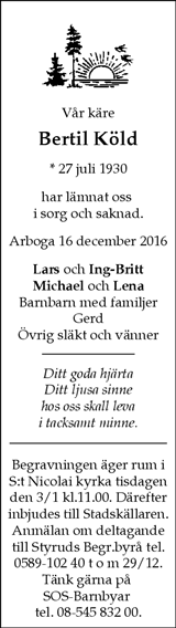Bärgslagsbladet,Arboga Tidning